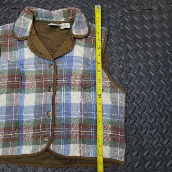 Vintage Sugar Blues Quilted Plaid Vest Size Large - Picture 5 of 5